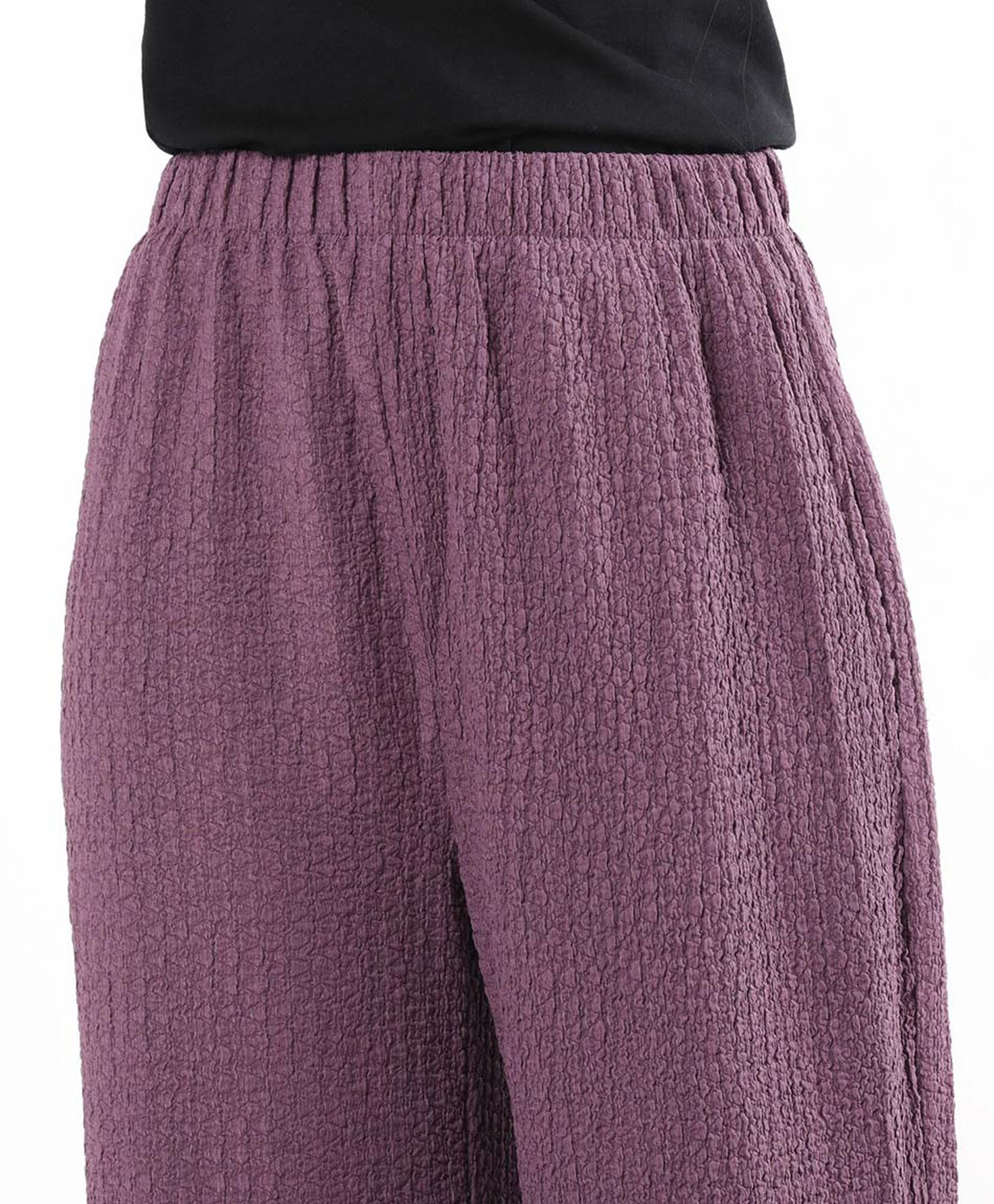Pantalón mujer textura wide Pantalón mujer textura wide