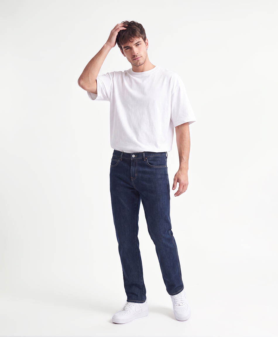 Jeans hombre slim azul