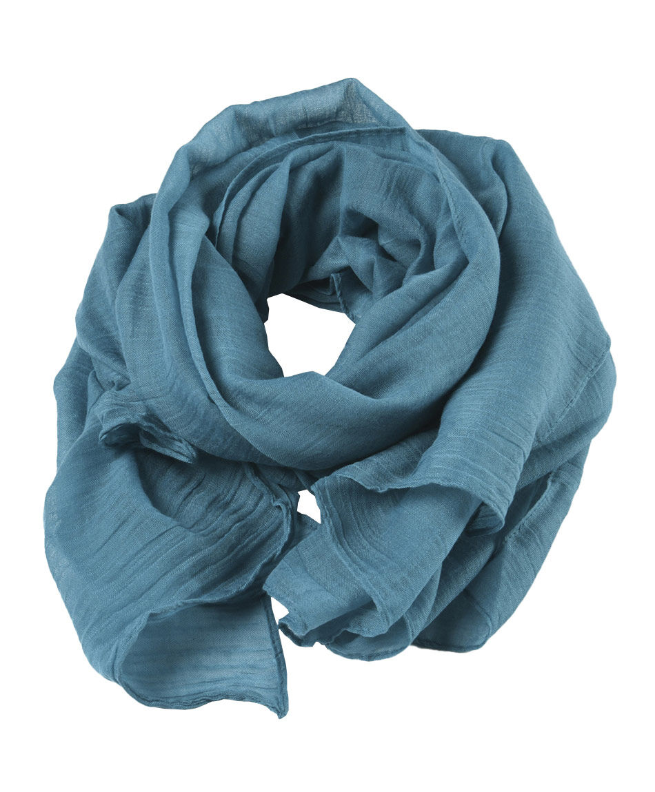 Bufanda mujer delgada turquesa larga