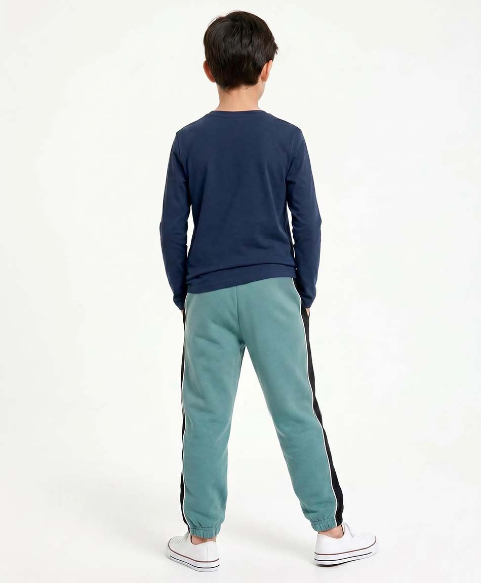 Pantal&oacute;n buzo ni&ntilde;o bicolor