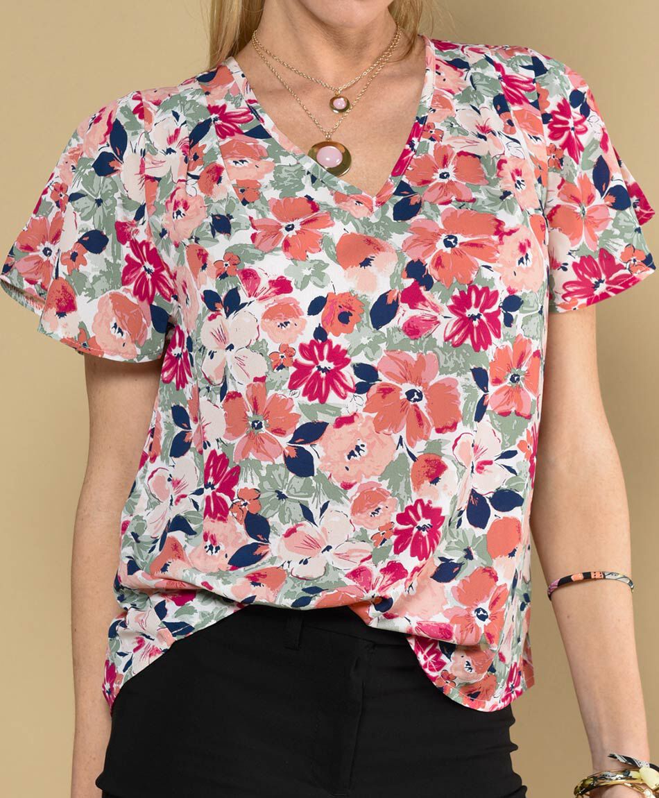 Blusa oversize manga corta