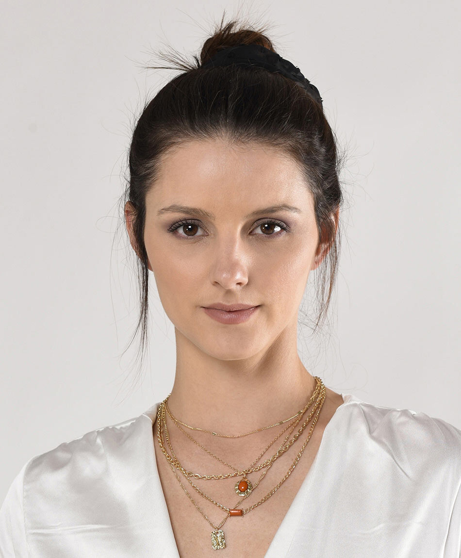 Collares mujer dorado