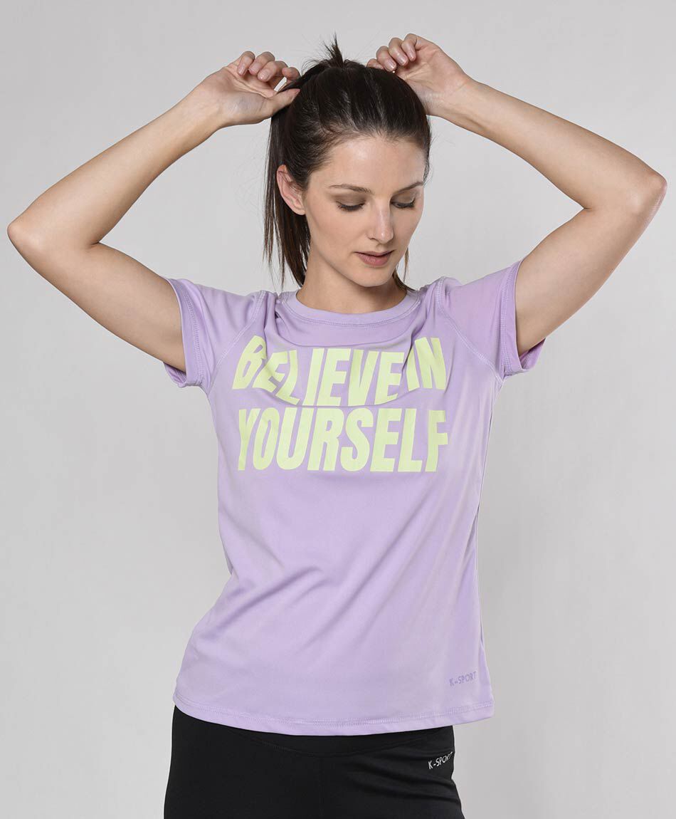 Polera deportiva mujer transparencia en espalda