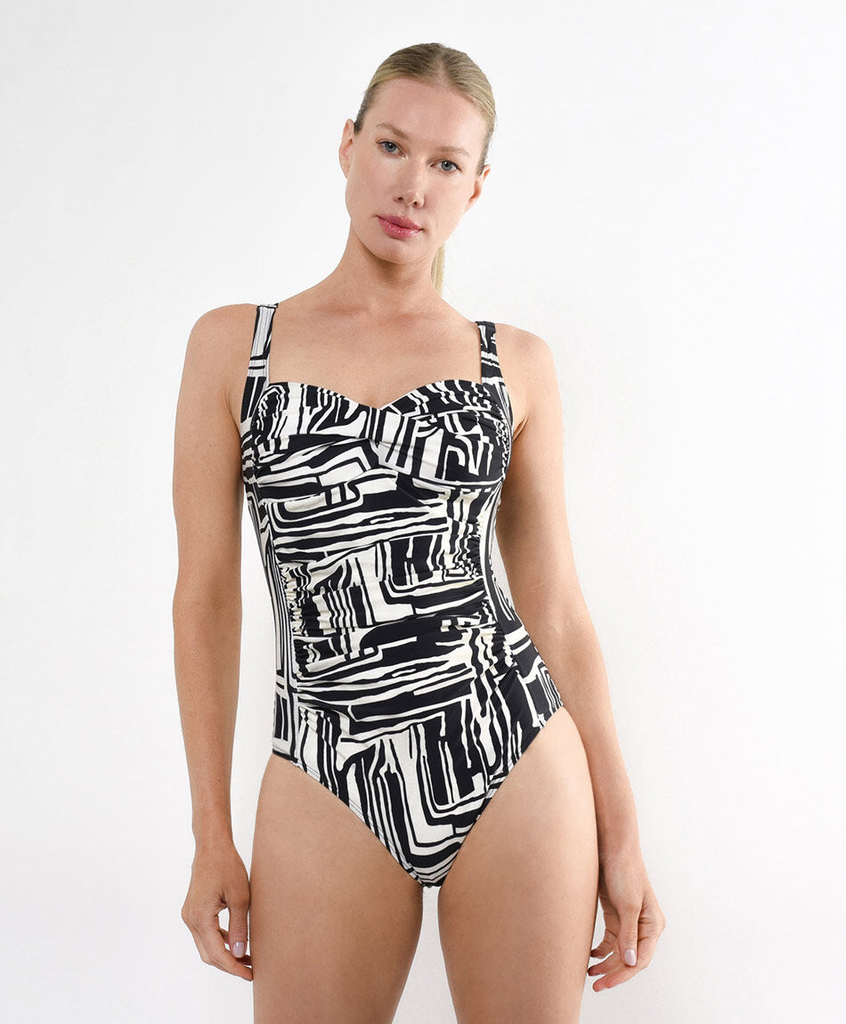 Traje de ba&ntilde;o mujer  dise&ntilde;o geom&eacute;trico