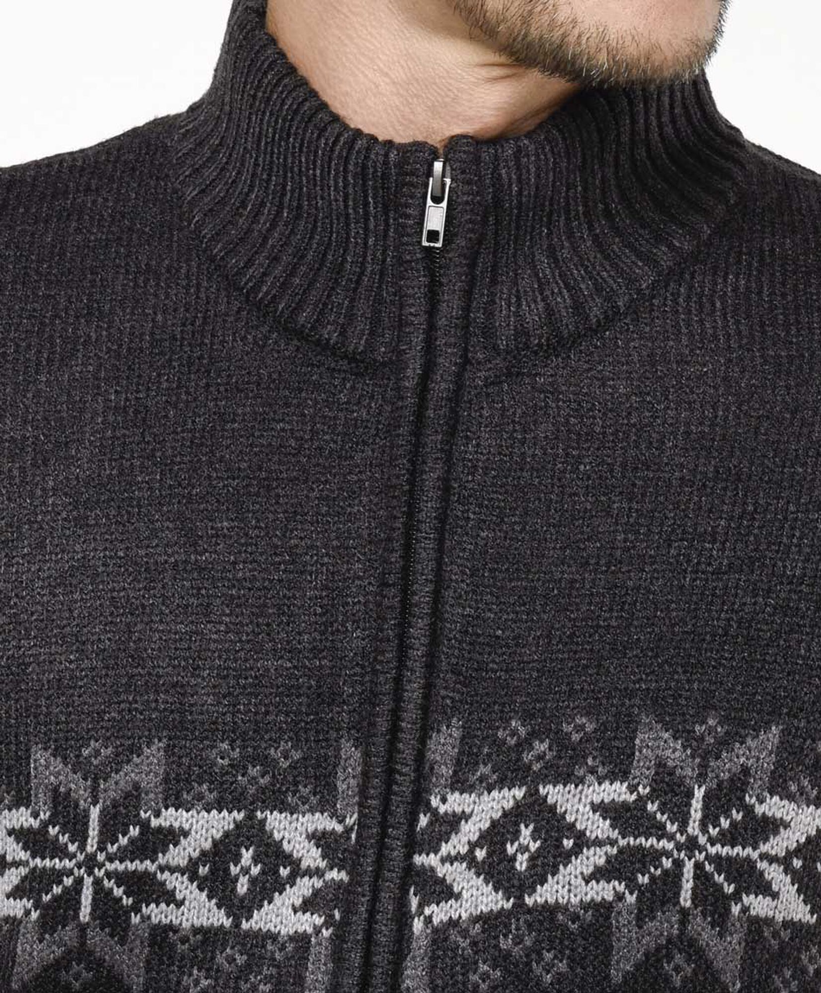 Sweater hombre bicolor cierre entero Sweater hombre bicolor cierre entero