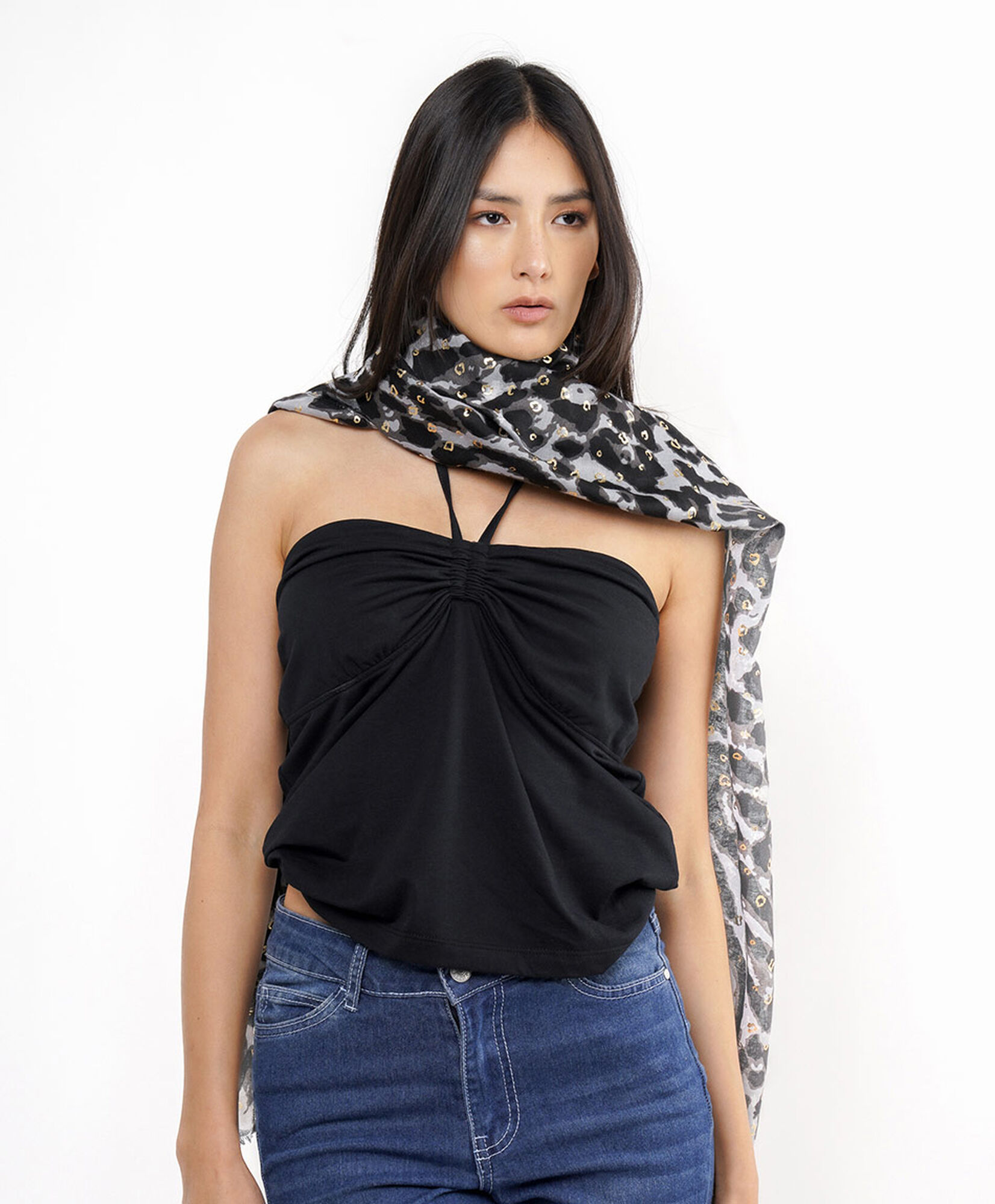Pañuelo mujer animal print brillos Pañuelo mujer animal print brillos