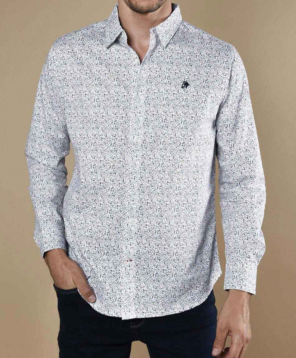 Camisa floral manga larga
