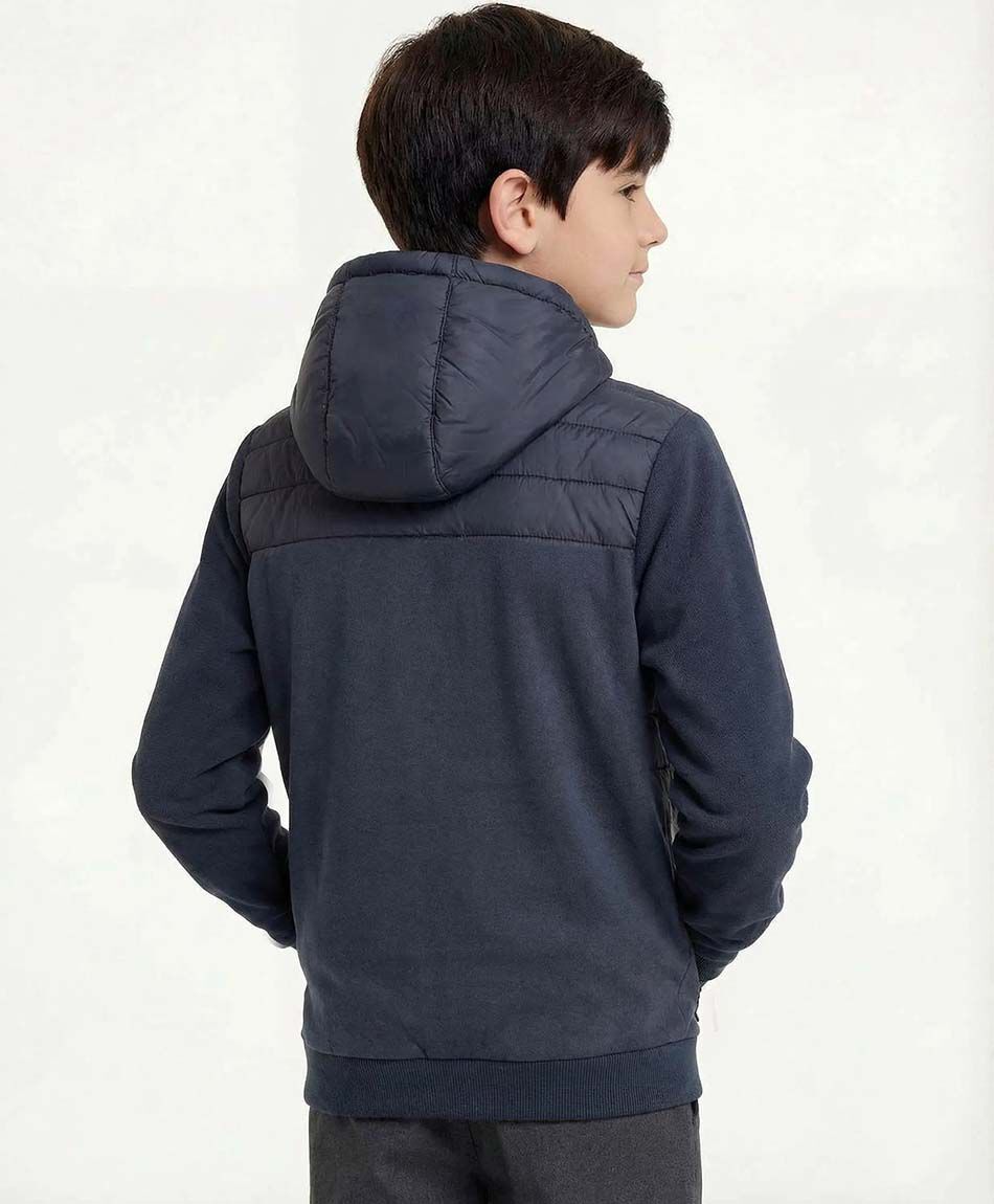 Parka escolar manga poler&oacute;n navy