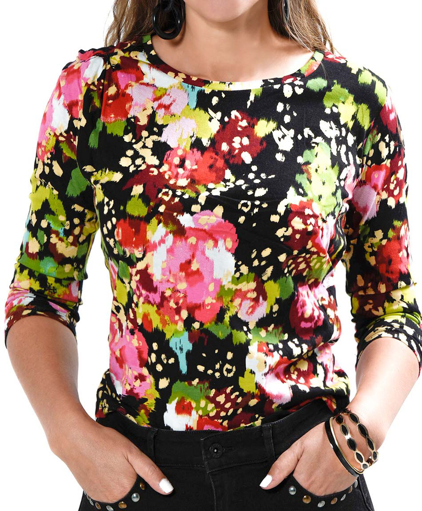 Polera estampado floral Polera estampado floral