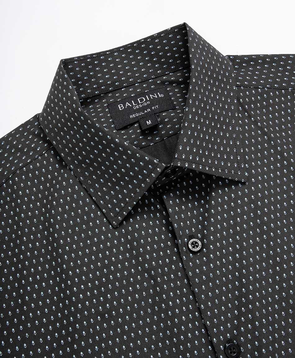 Camisa hombre manga larga micro pixel