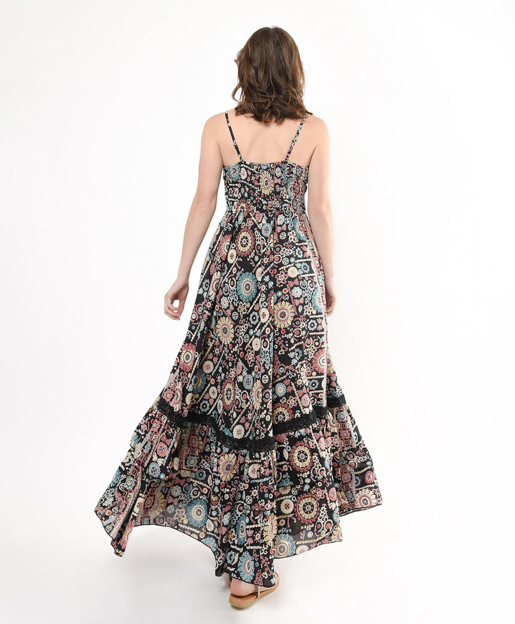 Vestido mujer largo detalles encaje Vestido mujer largo detalles encaje