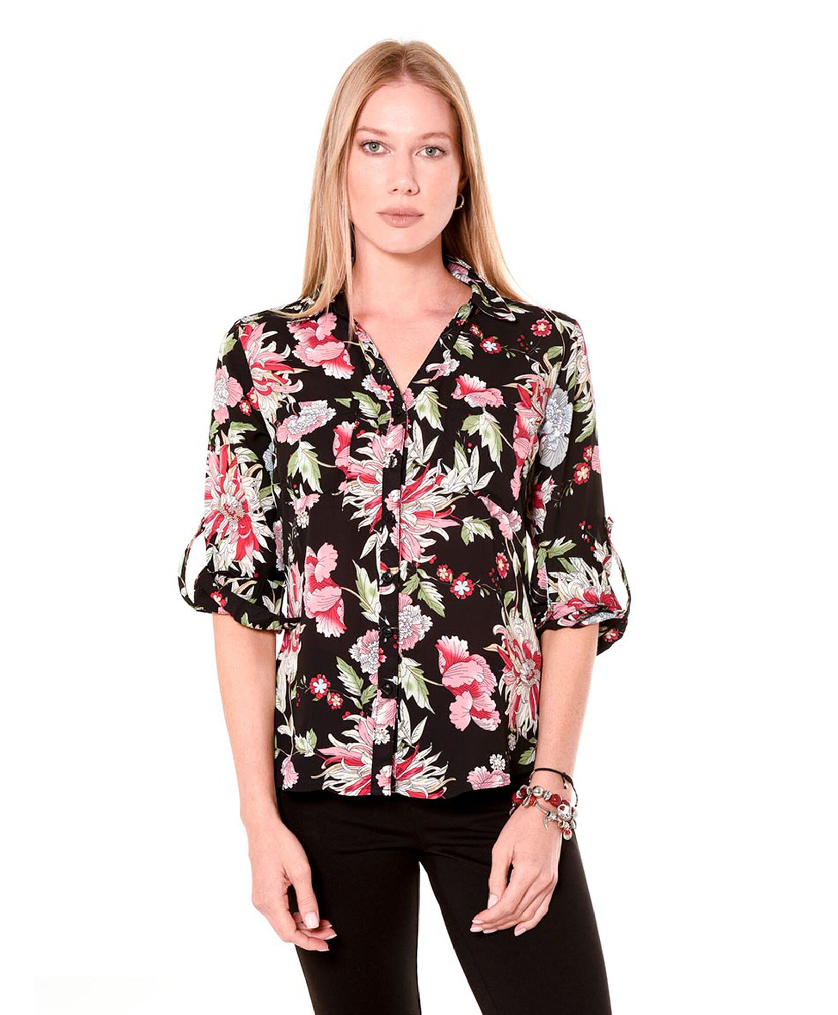 Blusa camisera flores Blusa camisera flores