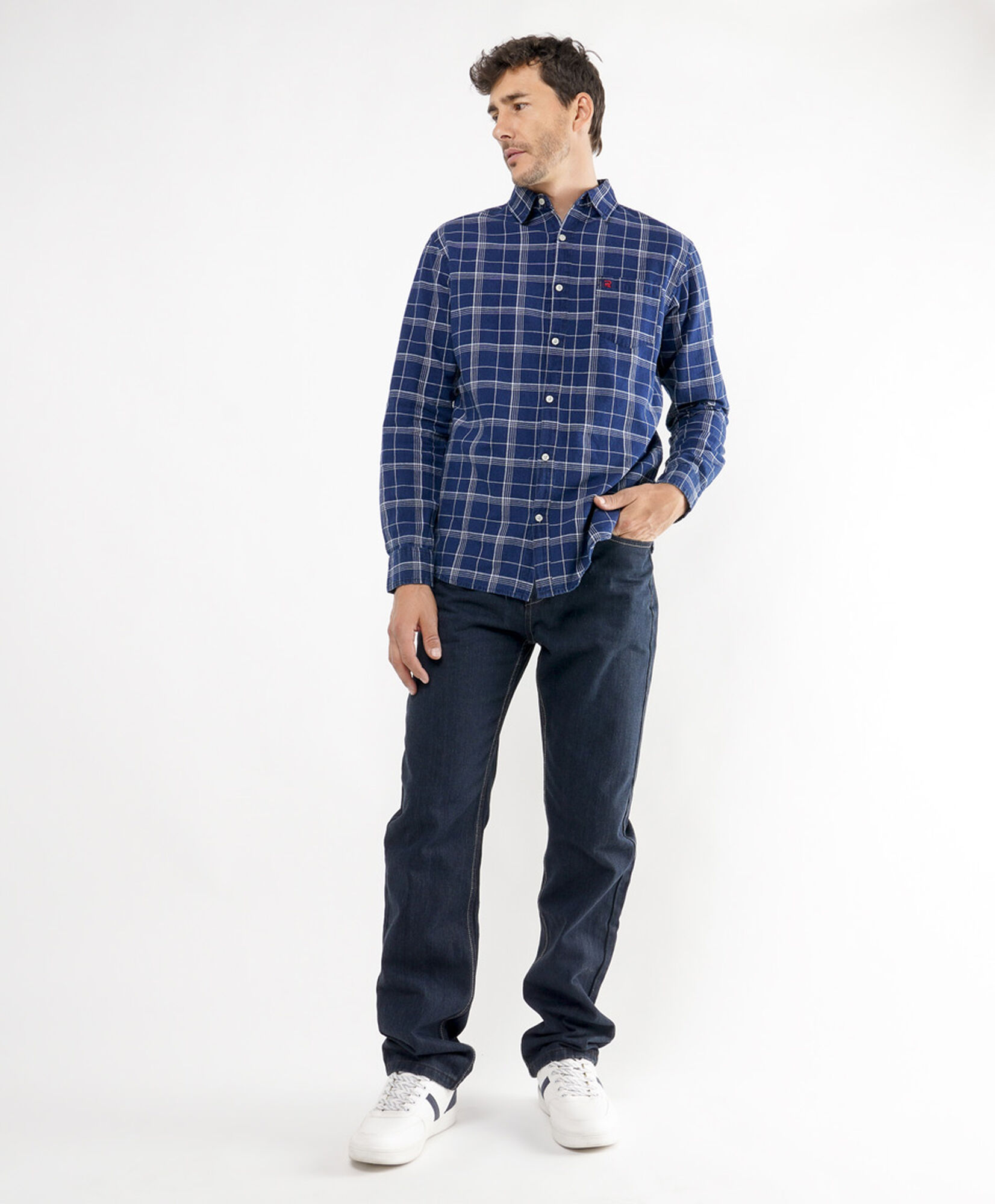 Camisa hombre cuadros azul Camisa hombre cuadros azul
