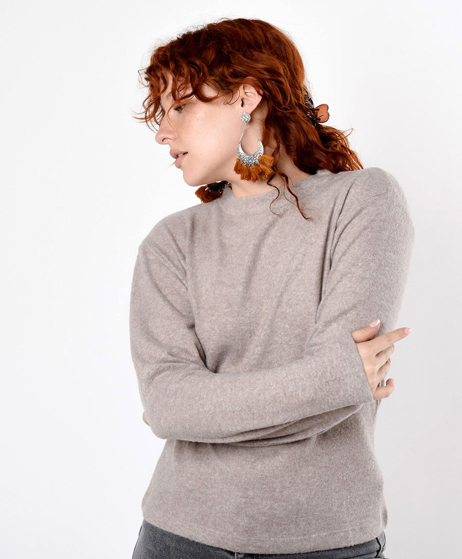 Polera mujer estilo tejido