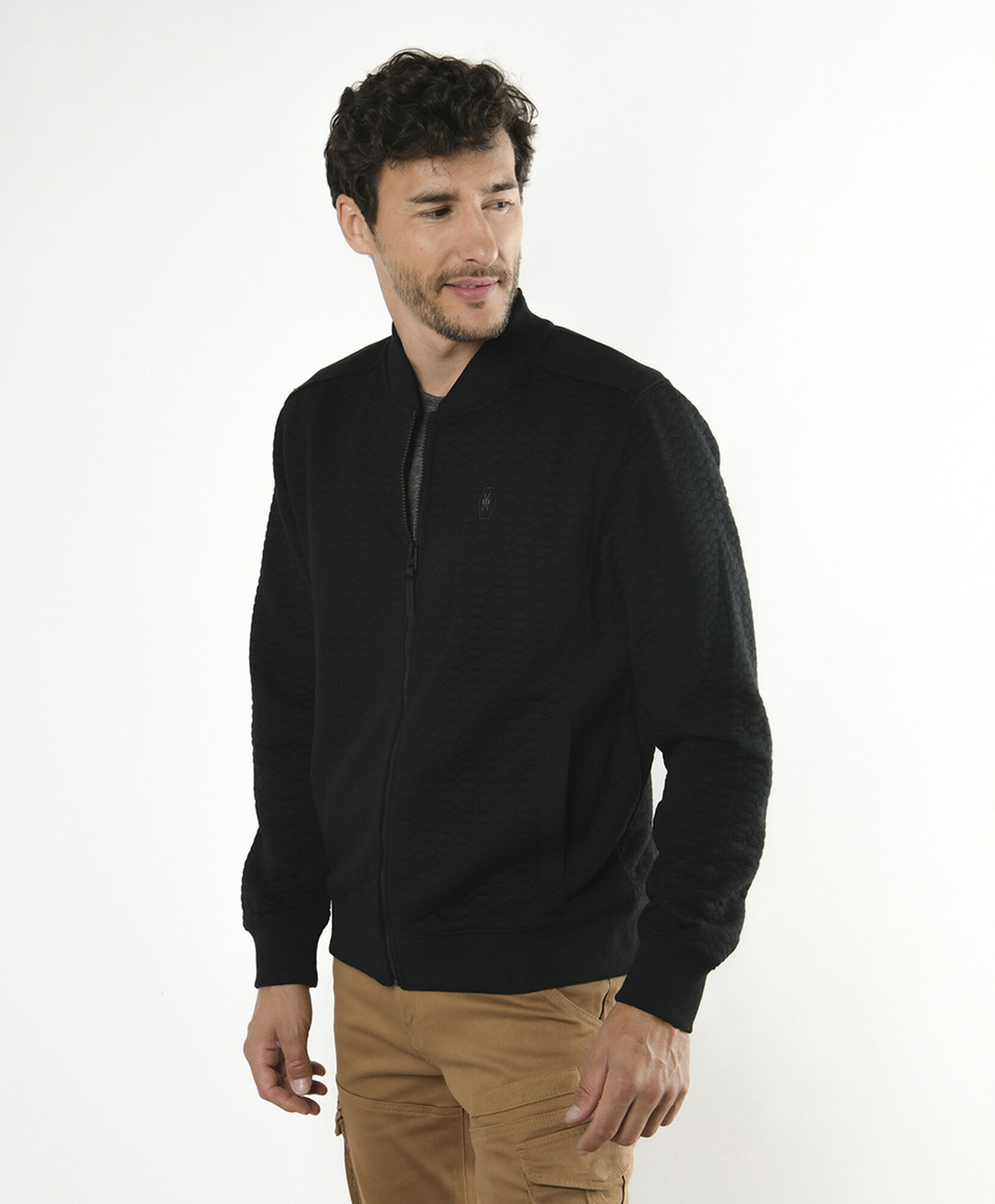 Chaqueta hombre estilo bomber textura Chaqueta hombre estilo bomber textura