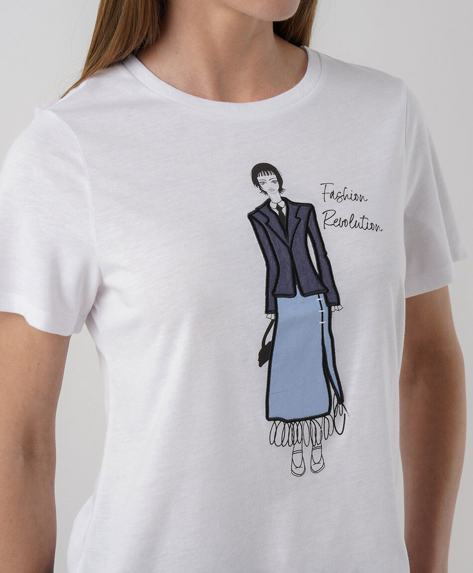 Polera mujer dibujo mujer