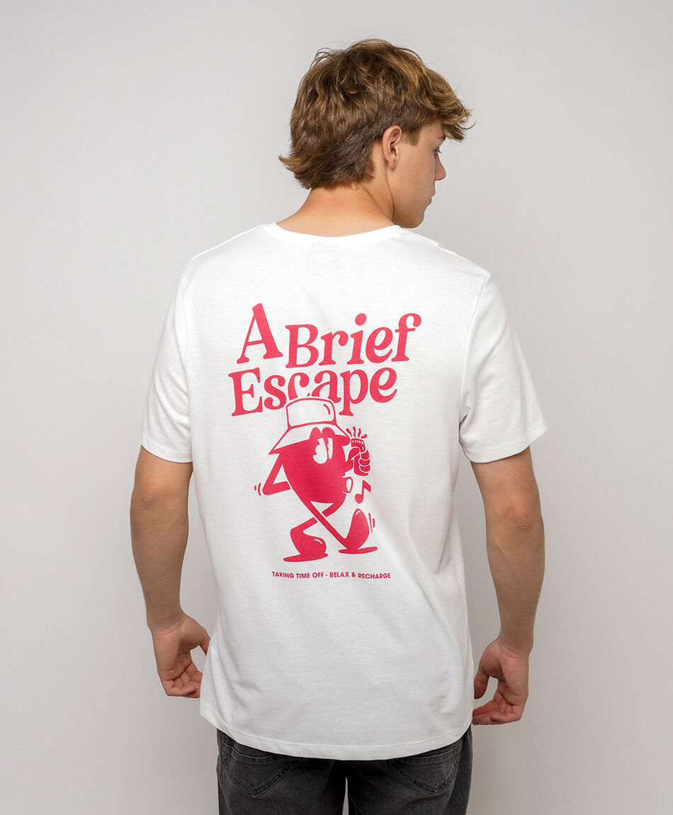 Polera hombre doble estampado escape