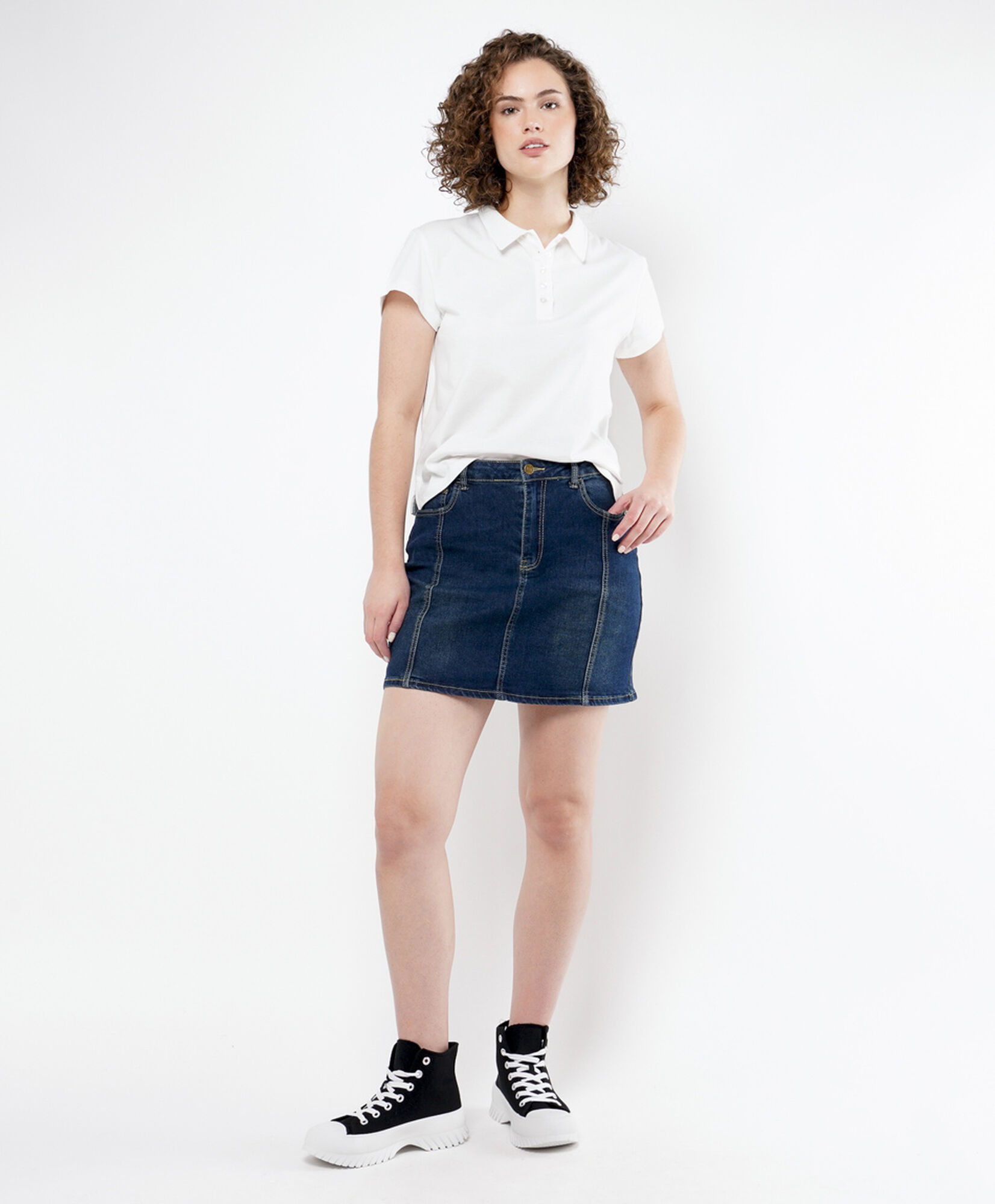 Falda mujer denim cortes Falda mujer denim cortes