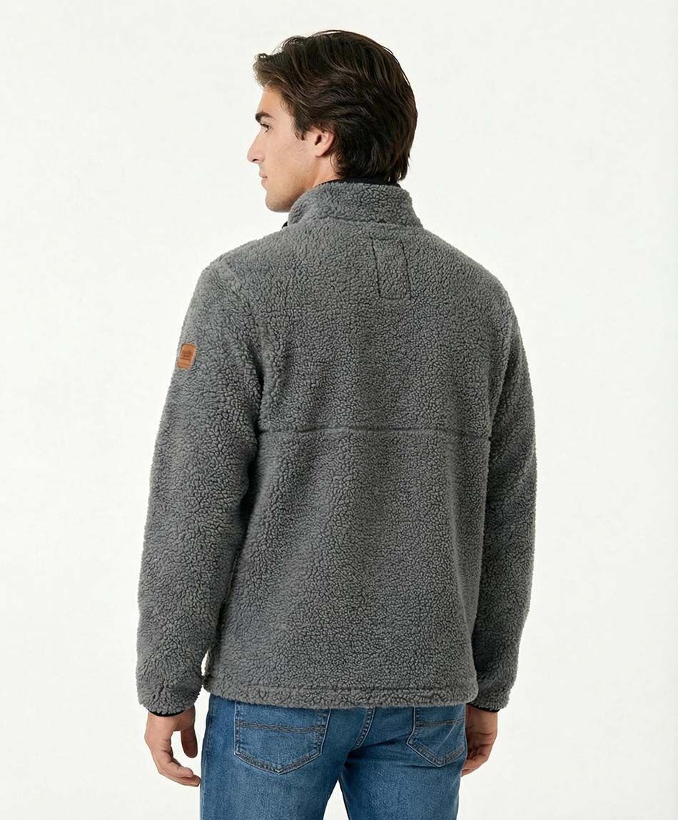 Chaqueta hombre gris melange