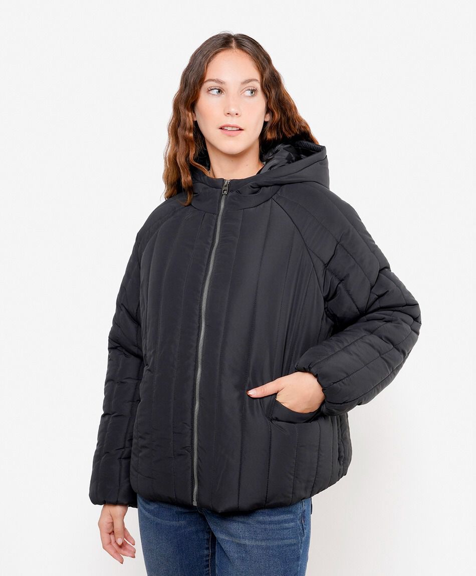 Parka mujer costuras verticales