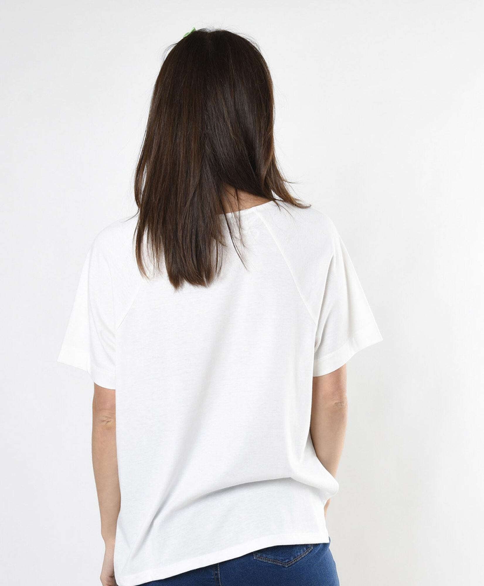 Polera mujer lisa blanca oversize Polera mujer lisa blanca oversize