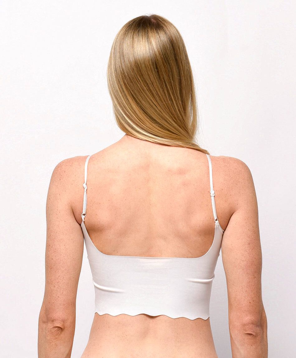 Bralette mujer encajes pretina larga