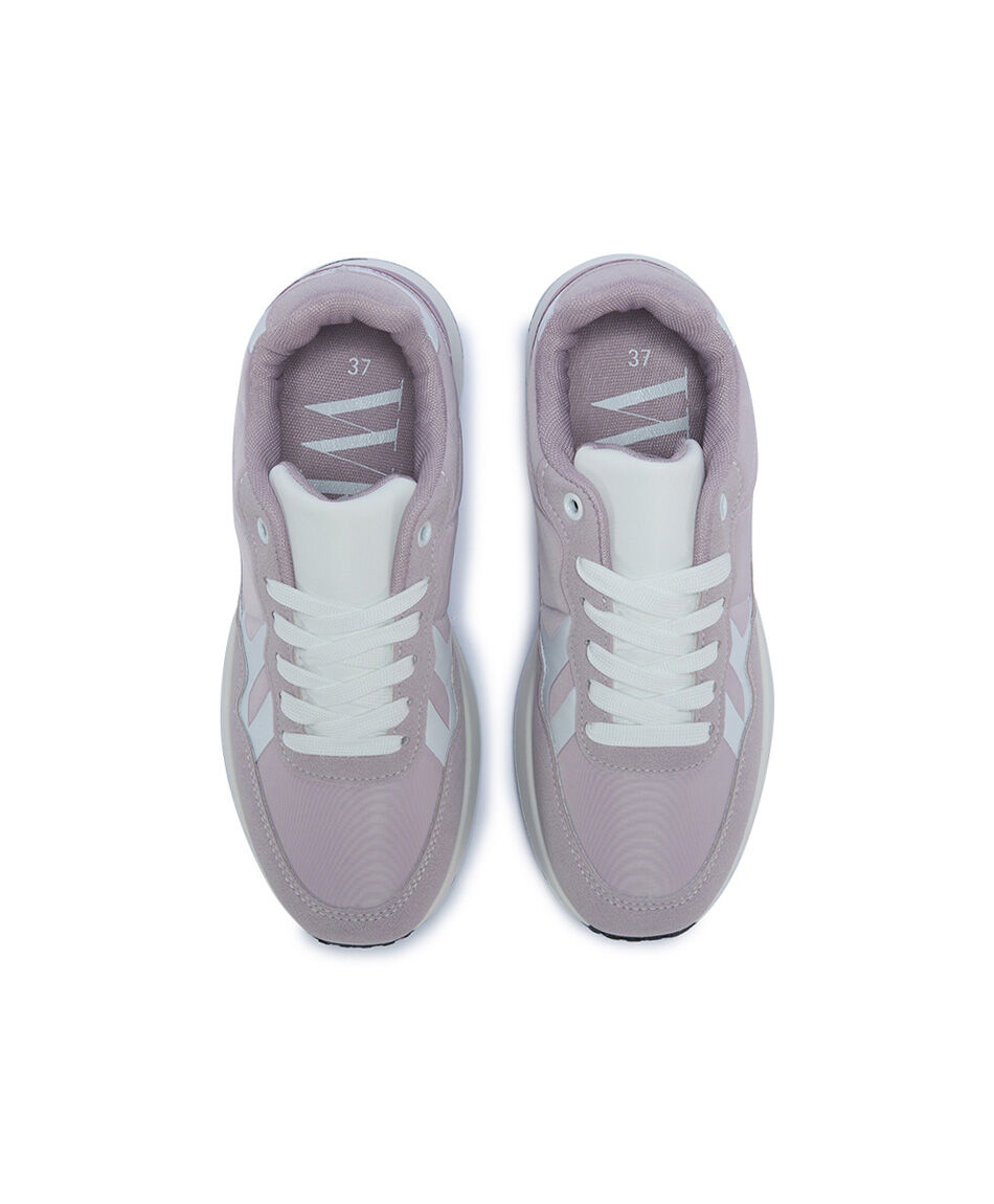 Zapatilla mujer estilo retro palo rosa