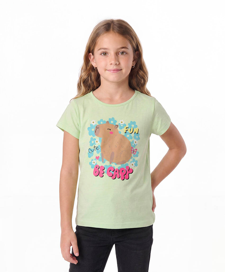 Polera ni&ntilde;a capibara fun