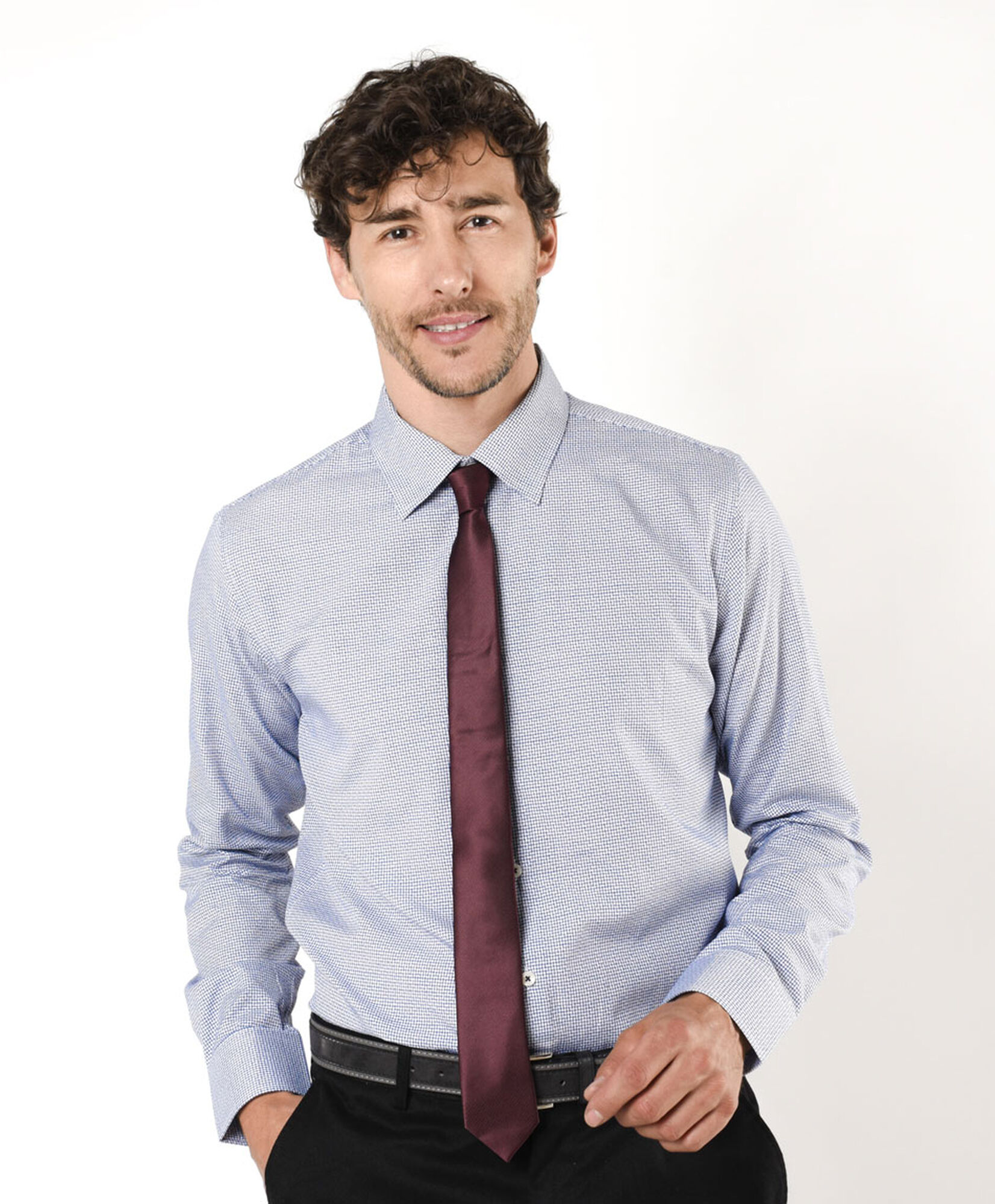 Camisa hombre mini cuadros Camisa hombre mini cuadros