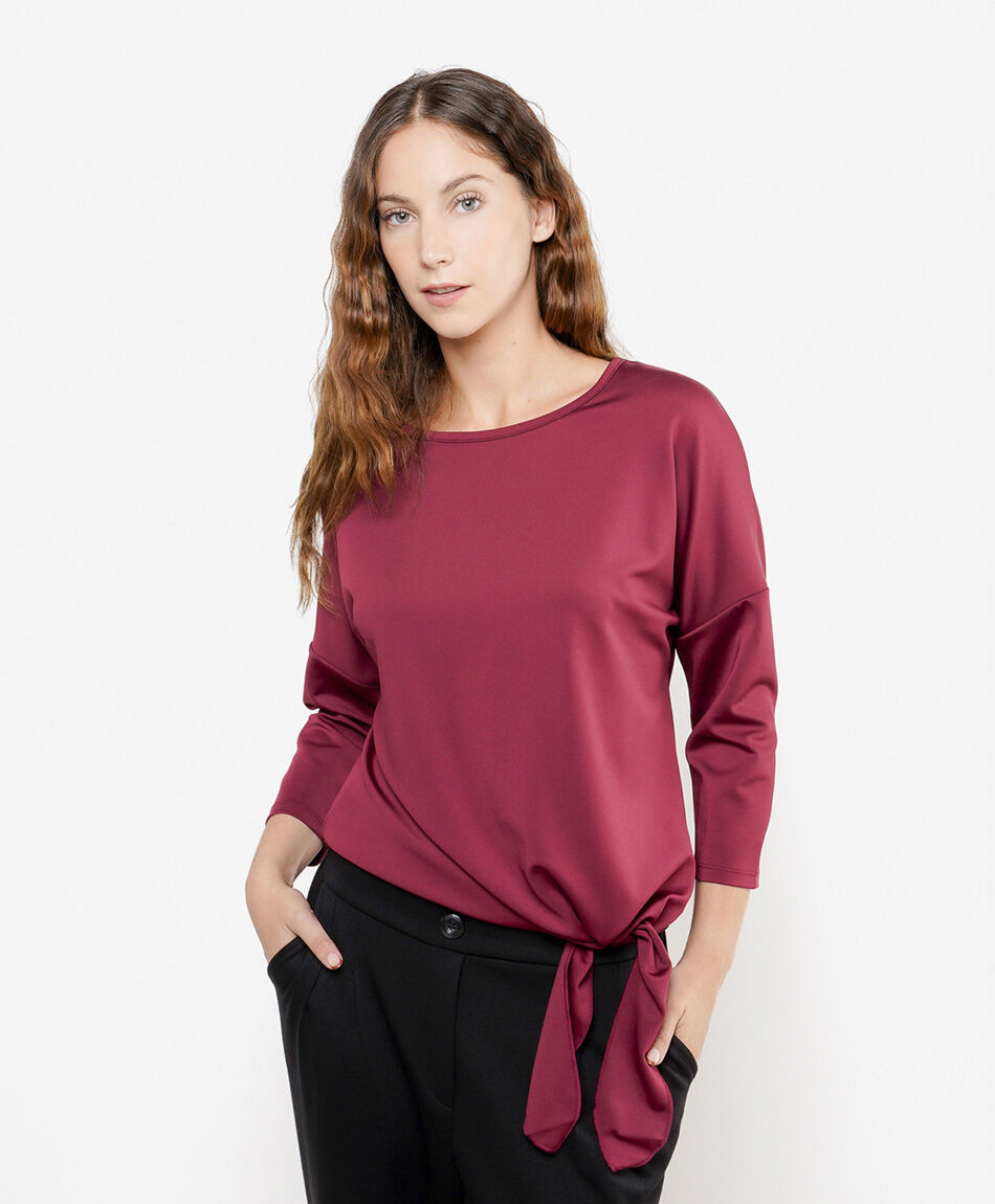 Polera mujer nudo lateral