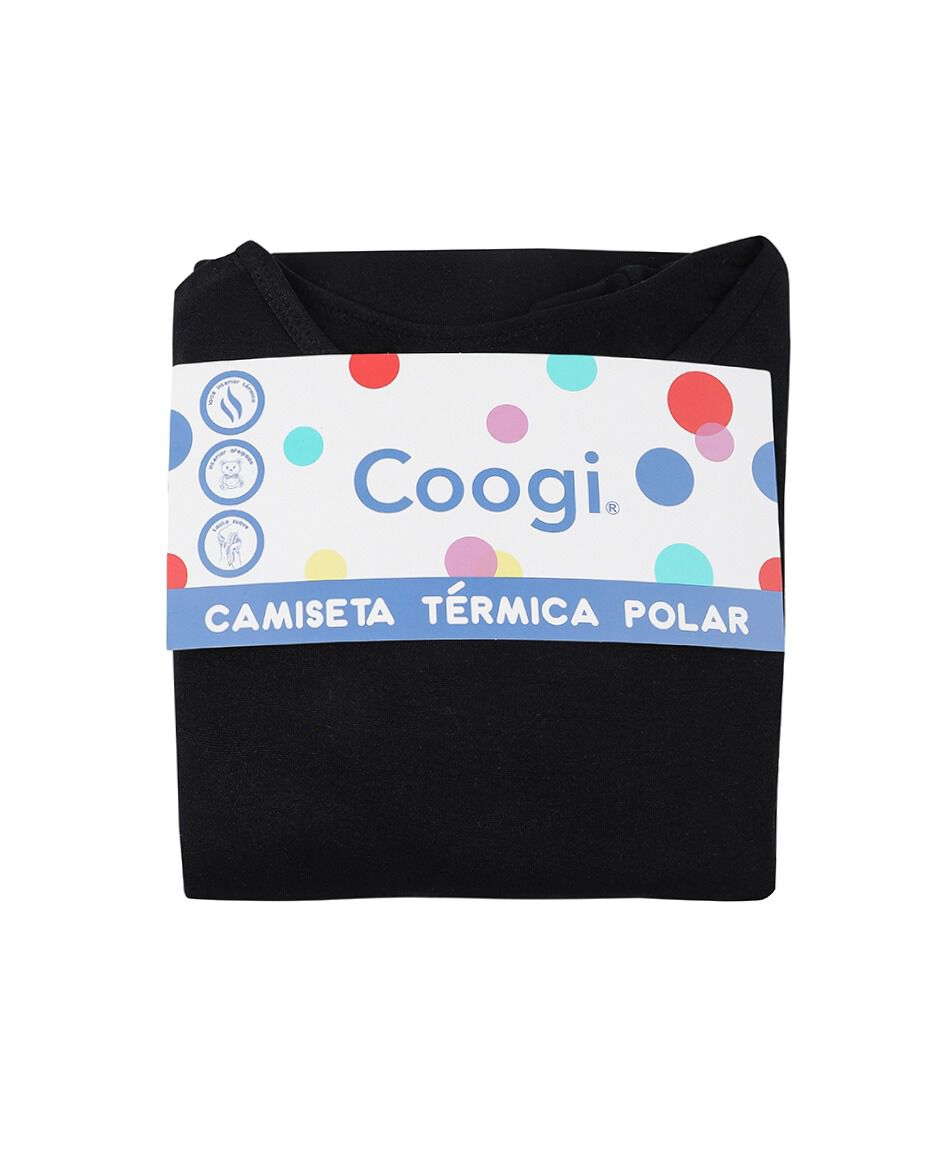Camiseta infantil t&eacute;rmica negro