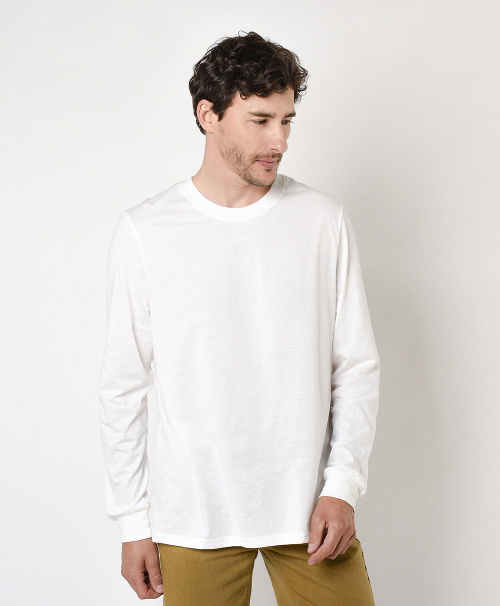 Polera hombre lisa manga larga Polera hombre lisa manga larga