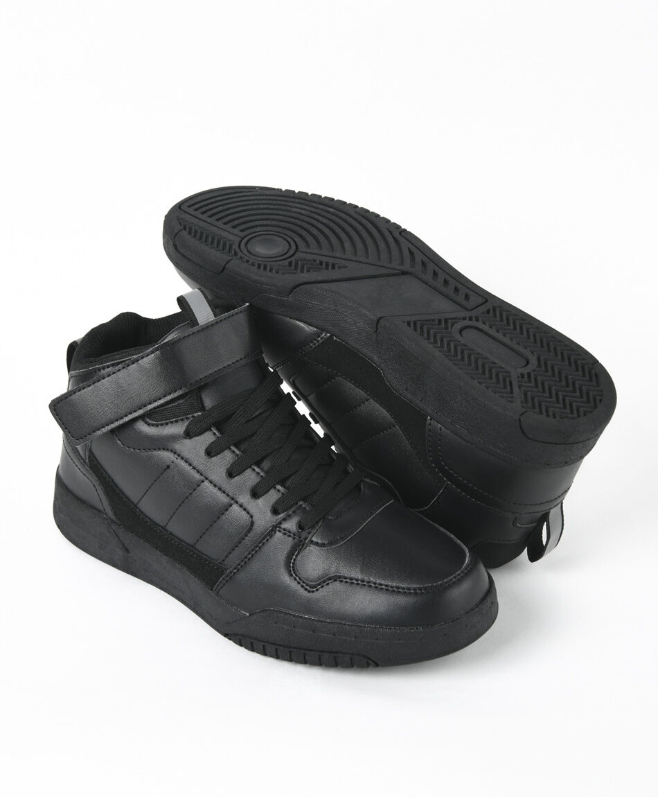 Zapatilla escolar ca&ntilde;a alta velcro