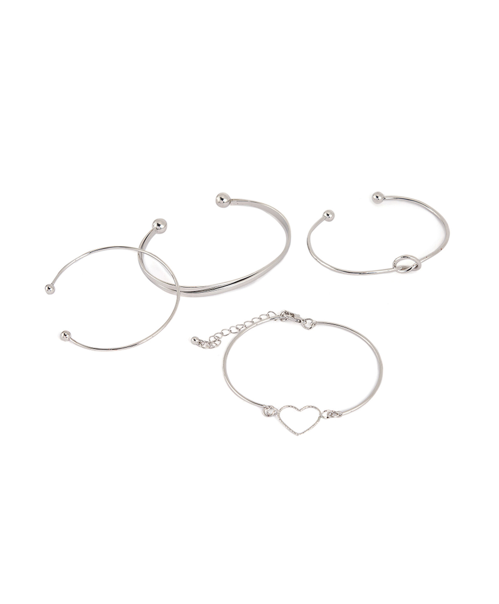 Set 4 pulseras mujer silver Set 4 pulseras mujer silver