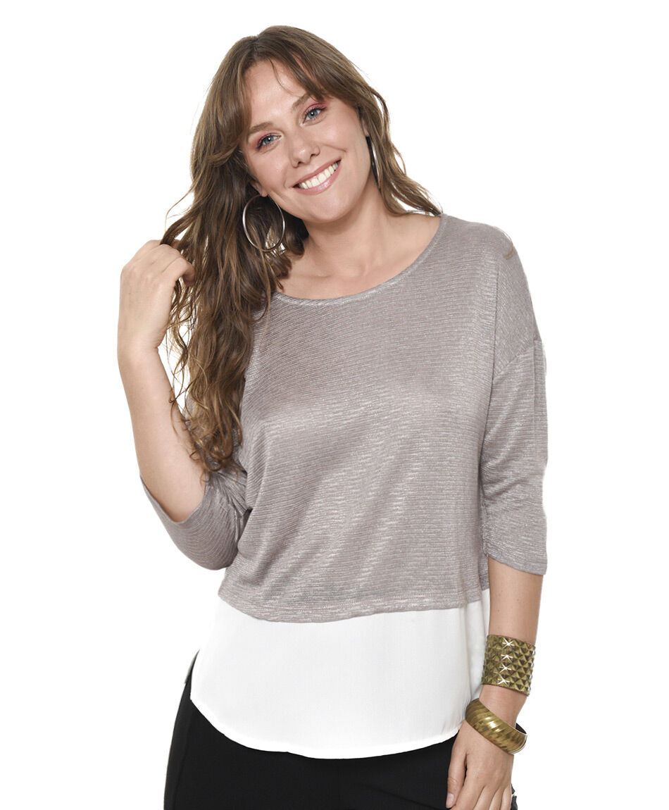 Polera mixta lurex