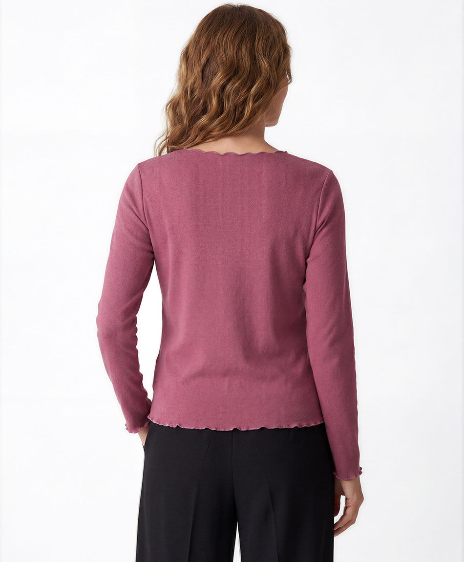 Polera mujer cuello v