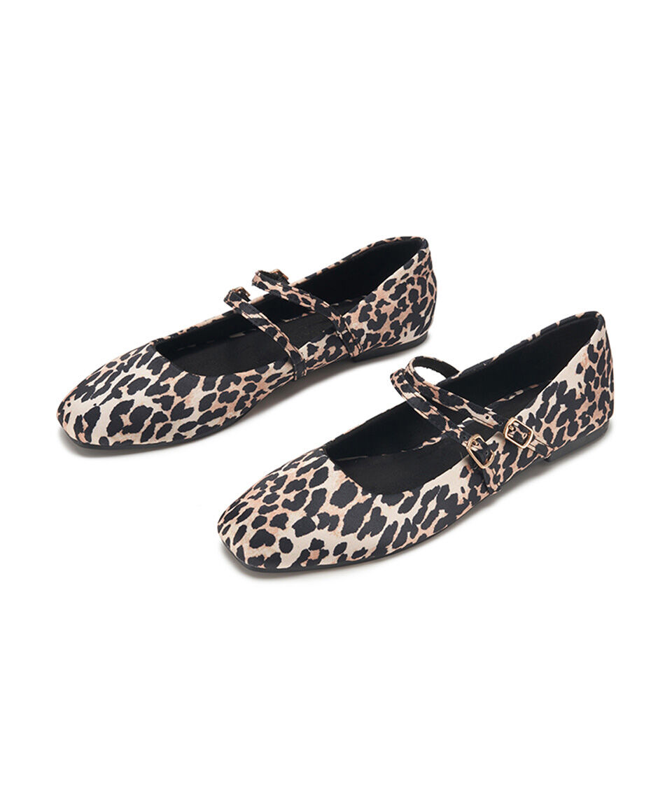 Ballerina mujer mary jane animal print