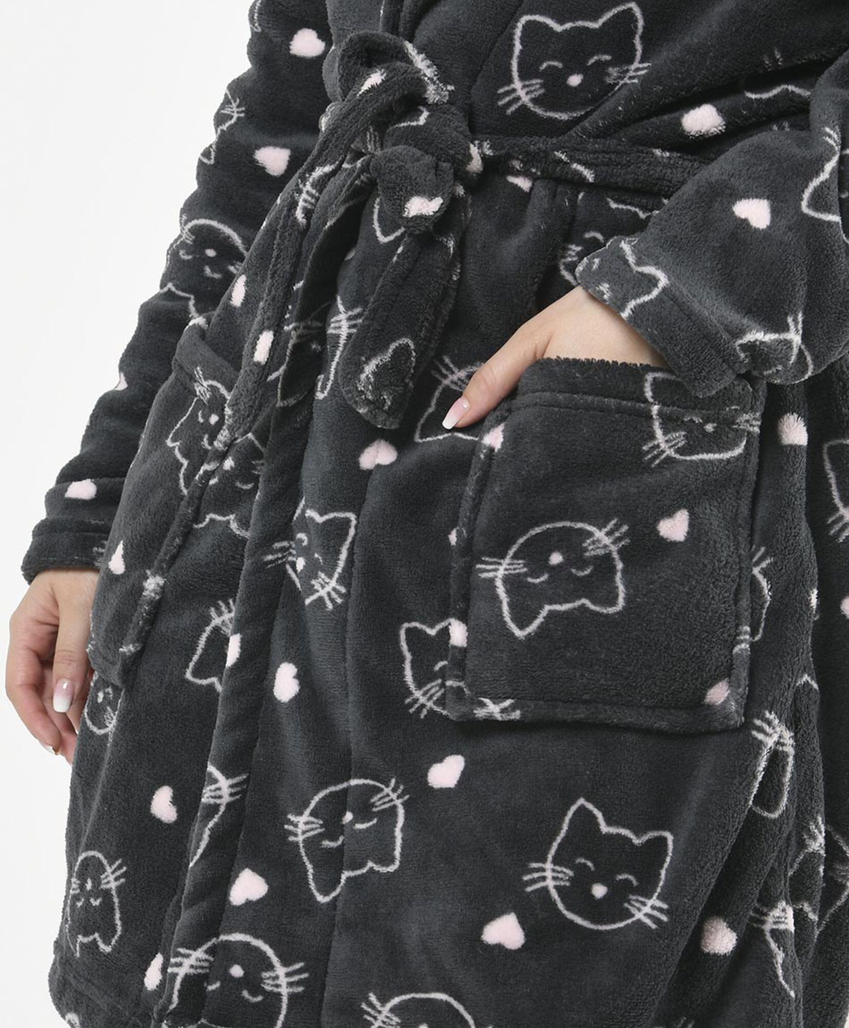 Bata mujer gatitos con capucha Bata mujer gatitos con capucha