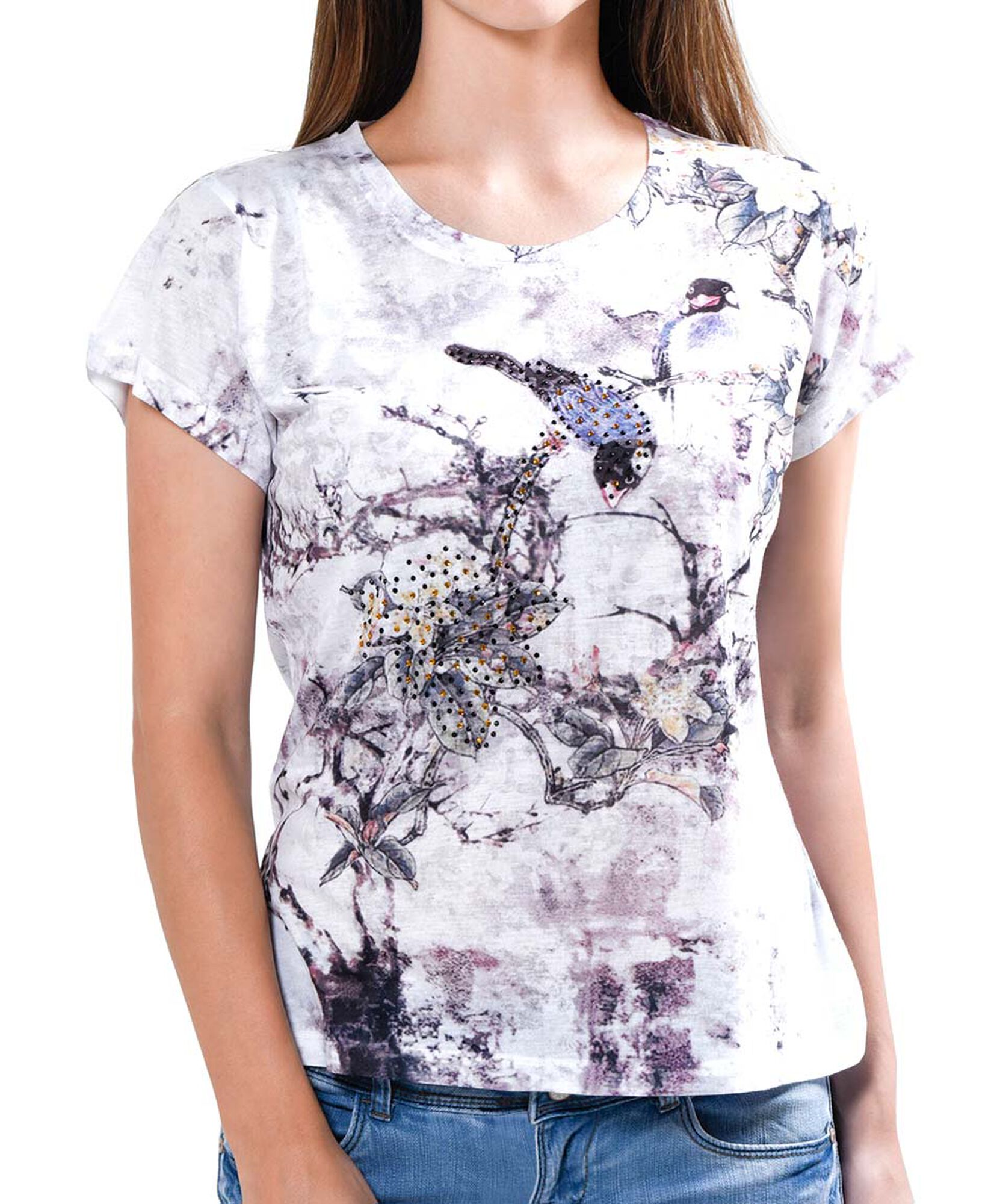 Polera pajaros strass Polera pajaros strass