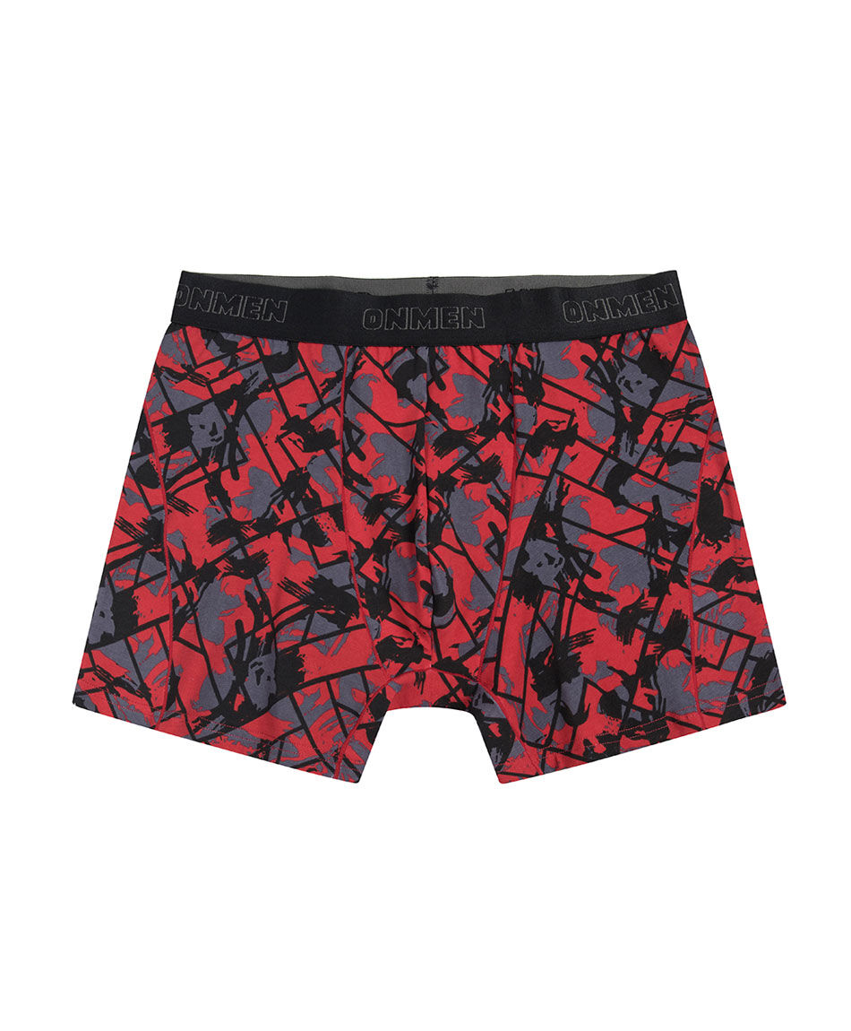 Pack 2 boxer hombre rojo gris
