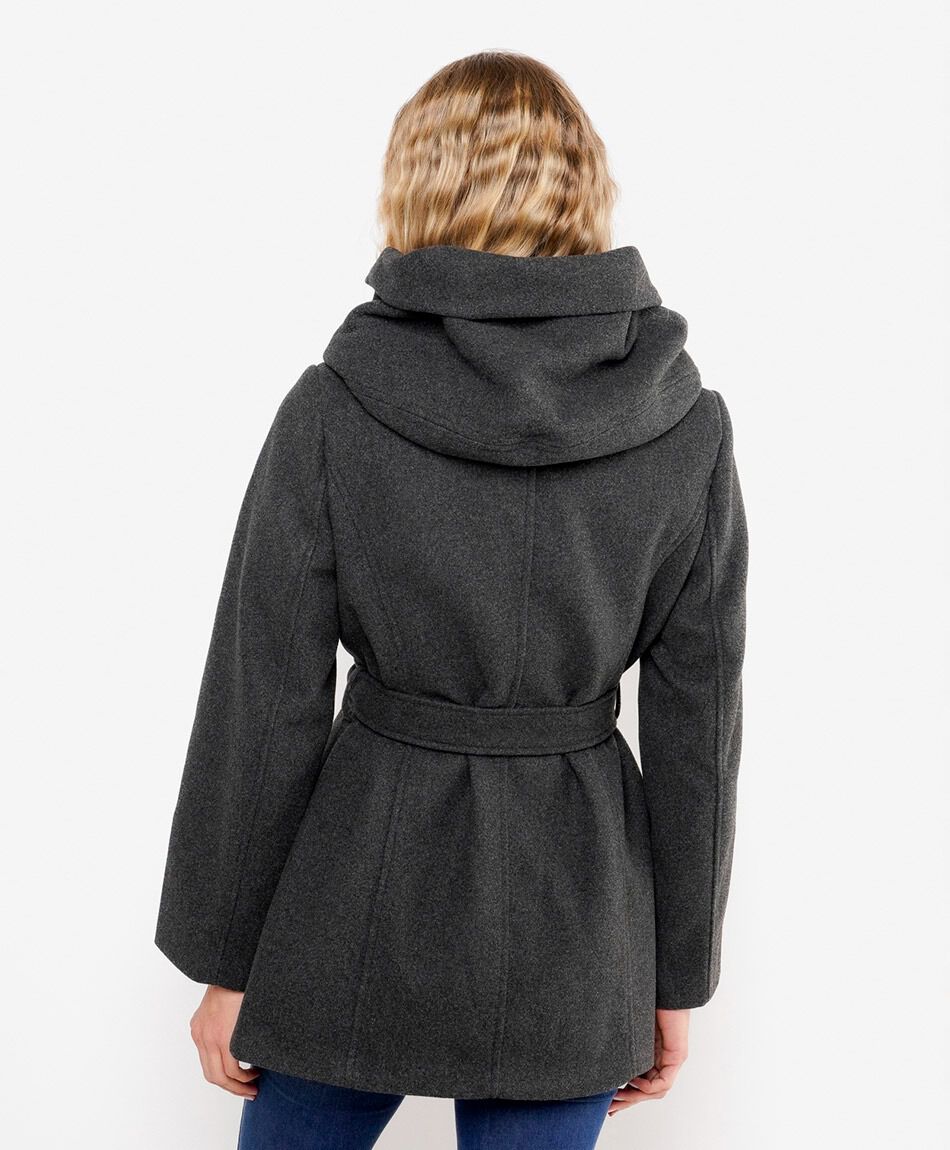 Abrigo mujer capa cintur&oacute;n