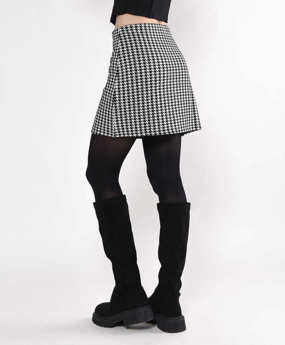 Mini falda mujer pied de poule