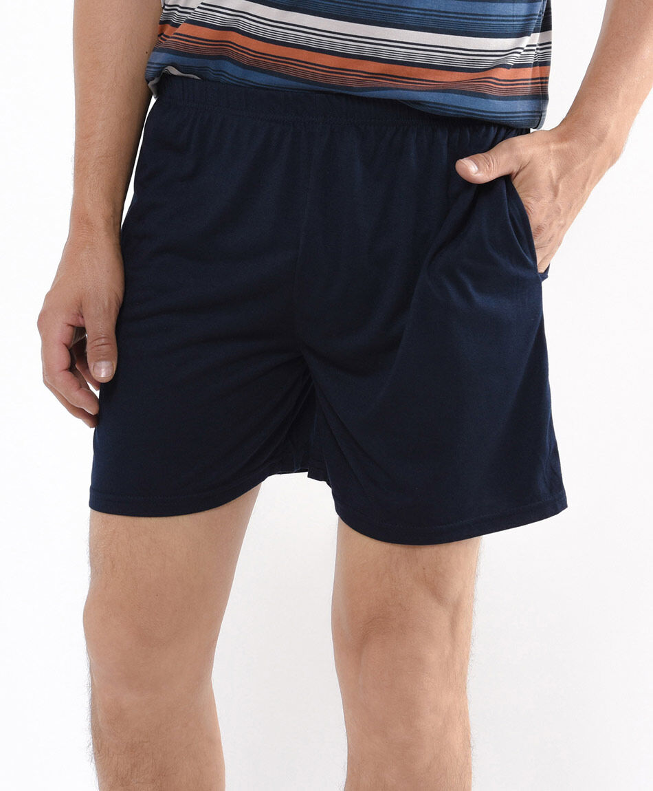 Pijama hombre cuello v lineas