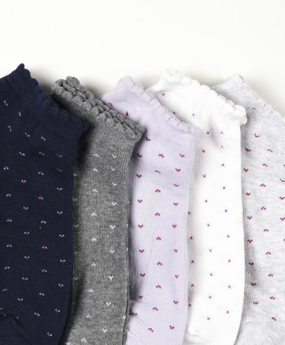 Pack 5 calcetines mujer cortos corazones