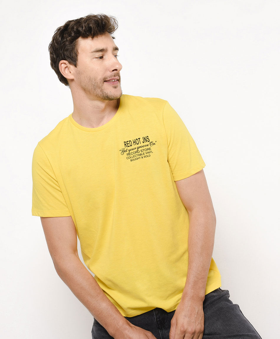 Polera hombre doble estampado talent