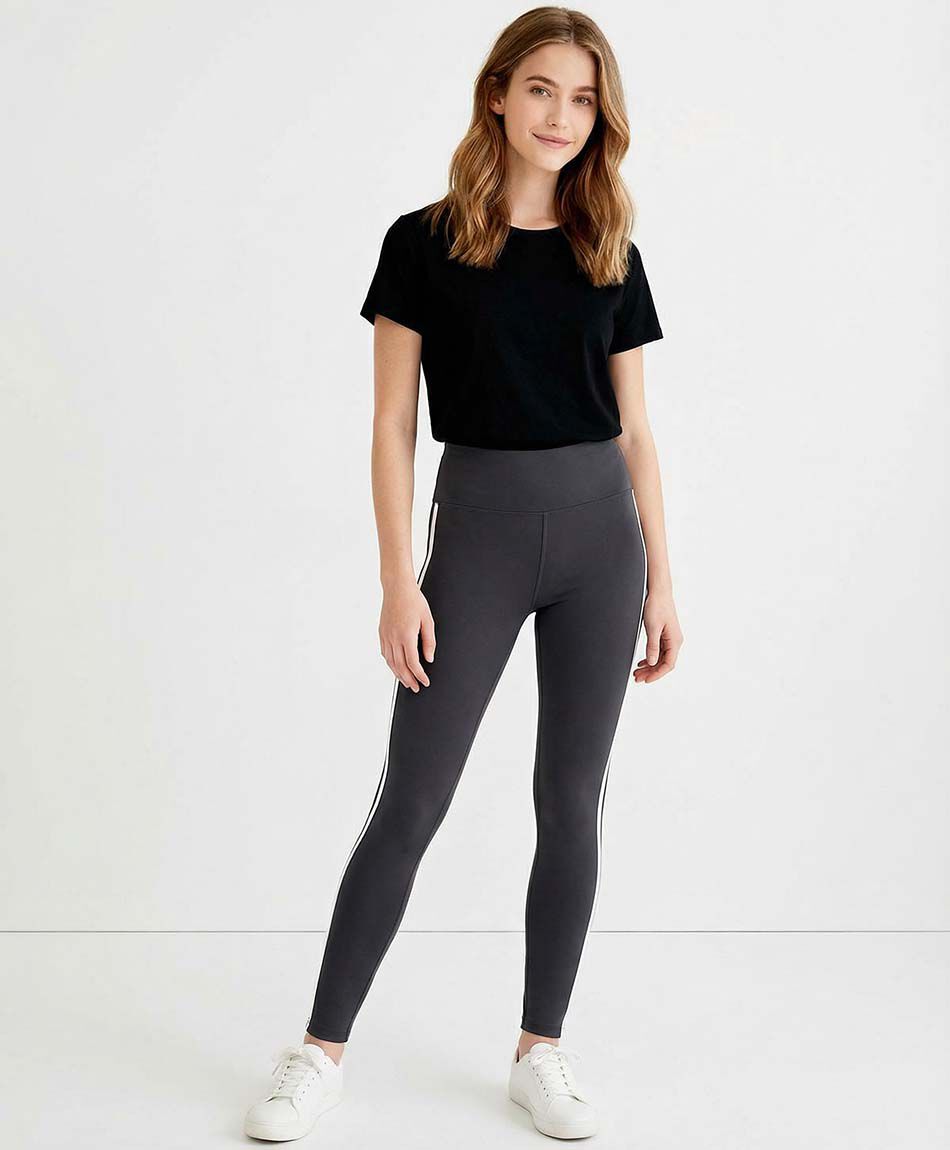 Calza deportiva mujer 3/4 negra