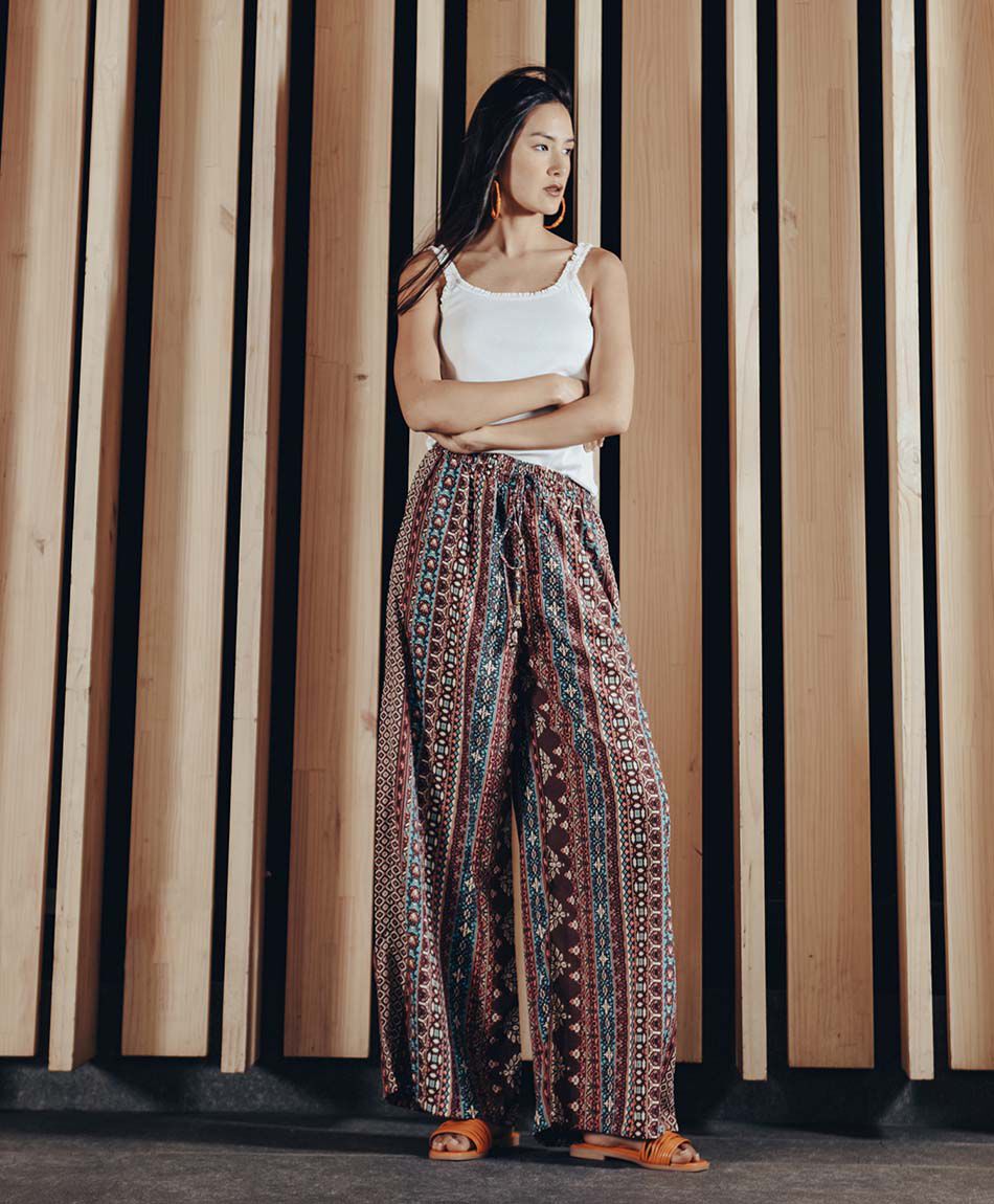 Pantal&oacute;n mujer print lineal