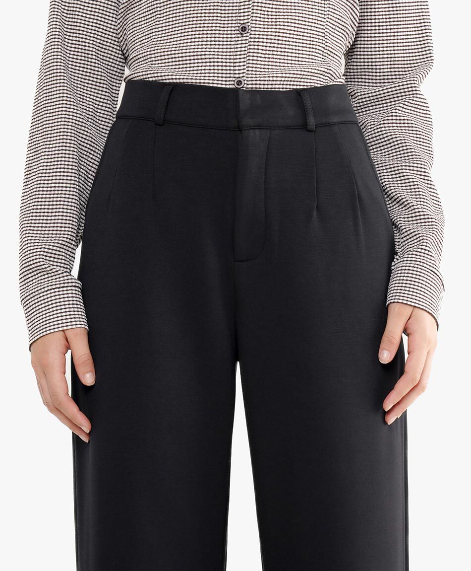 Pantal&oacute;n mujer wide leg relax black