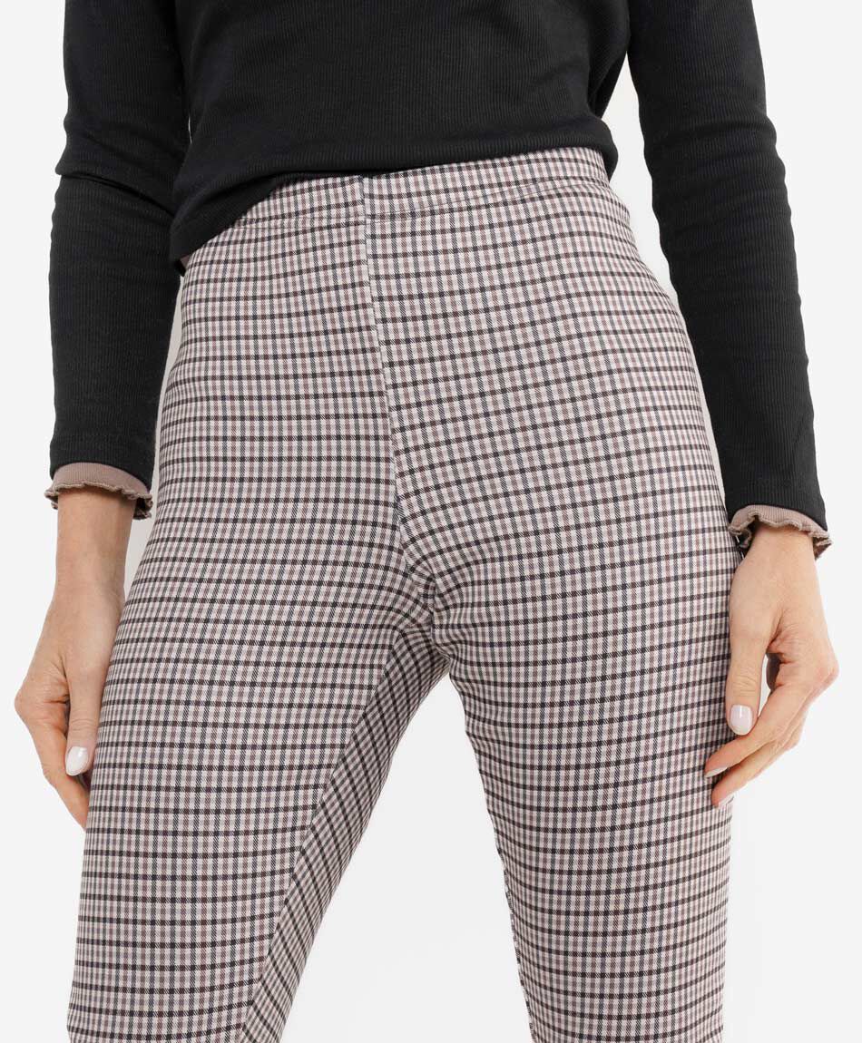 Leggins mujer cuadrill&eacute; forrada