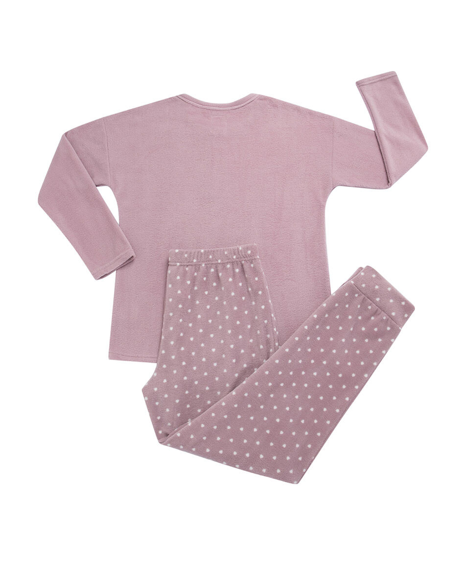 Pijama mujer  top liso botones